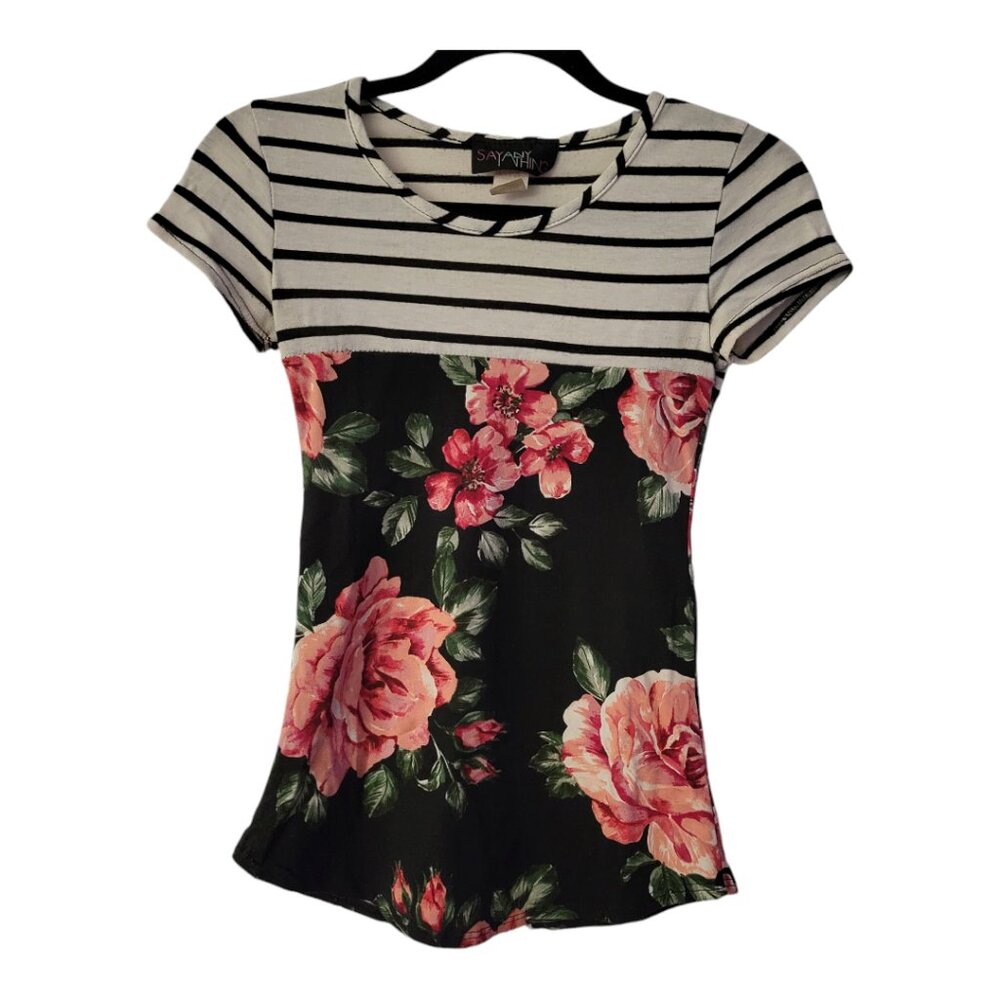 Say Anything Multi-Pattern T-Shirt